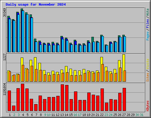 Daily usage for November 2024