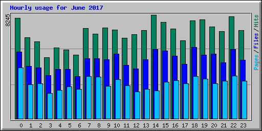 Hourly usage for June 2017