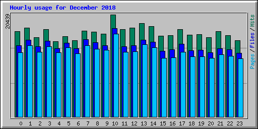 Hourly usage for December 2018