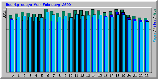 Hourly usage for February 2022