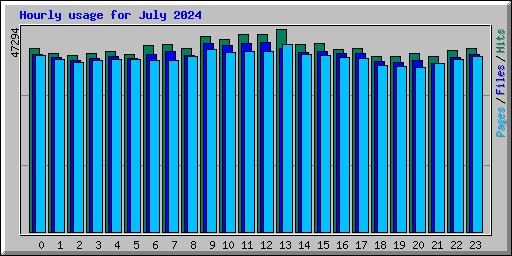 Hourly usage for July 2024