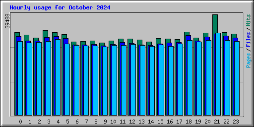 Hourly usage for October 2024